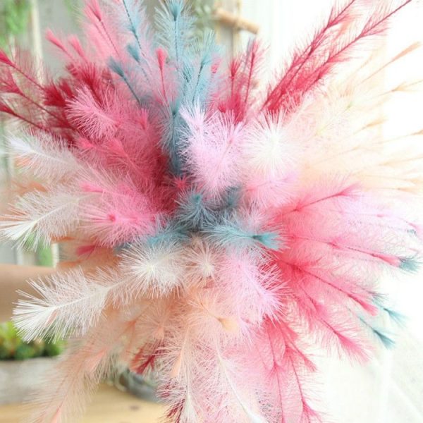 2 PCS Home Wedding Garden Furry Artificial Grass Decoration (White) - Image 3