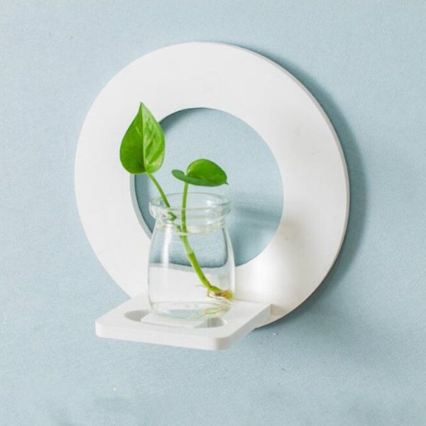 Room Wall Decoration Paste Indoor Pendant Green Plant Hanging Flower (Round Shelf) - Image 2