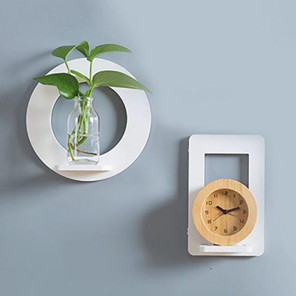 Room Wall Decoration Paste Indoor Pendant Green Plant Hanging Flower (Round Shelf) - Image 3