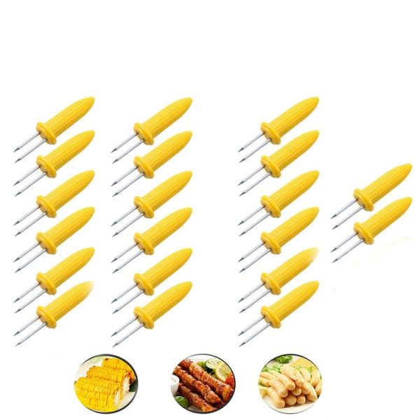 20 PCS Creative Fashion Corn Needle Stainless Steel Portable Barbecue Needle Tool - Image 4