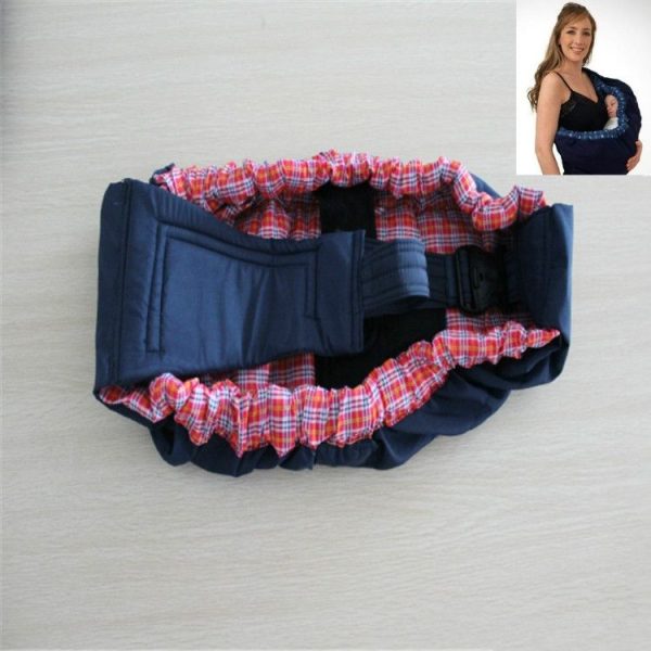 Newborn Baby Cross-body Harness Strap (Big Red Plaid) - Image 2
