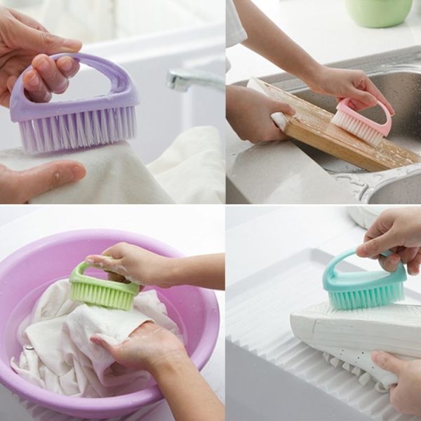 2 PCS Multi Functional Soft Hair Laundry Washing Shoes Bathroom Cleaning Brush (Purple) - Image 6