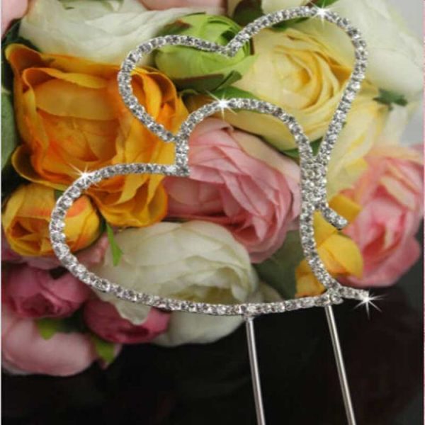 Heart Crystal Cake Insert Cake Decoration Wedding Gift - Image 3