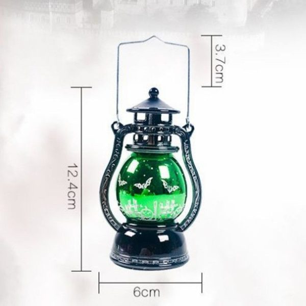 2 PCS Small Oil Lamp Halloween Retro Laser Pony Light Creative Bar Ghost Festival Atmosphere (Bat) - Image 3