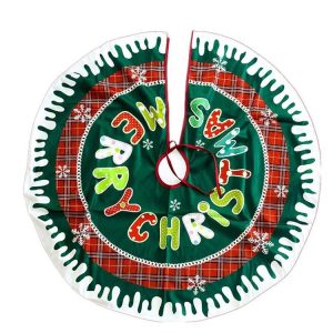 2 PCS Christmas Cloth Cartoon Christmas Tree Bottom Decoration Tree Skirt, Size: 90x90cm (Letter)