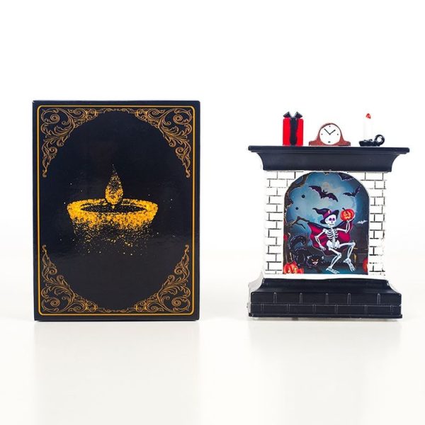 2 PCS Halloween Lantern Decoration Creative Fireplace LED Halloween Light Card Atmosphere Layout Props (Witch) - Image 6