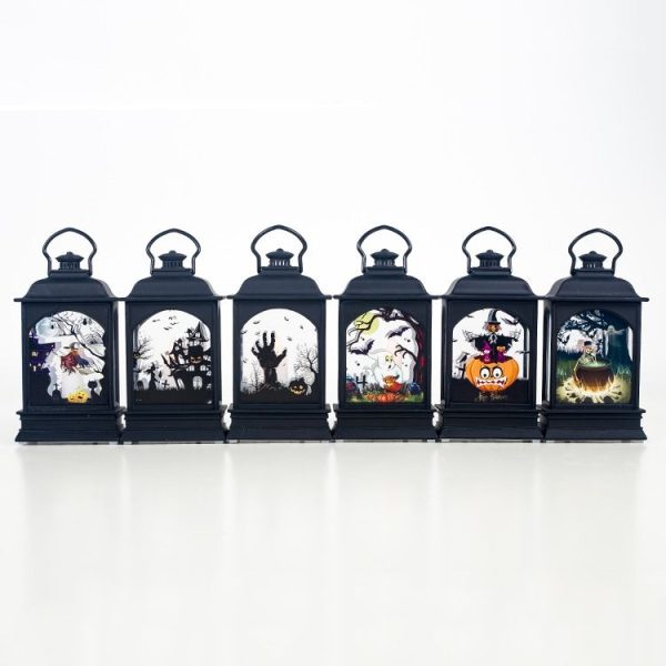 2 PCS Halloween Bar Atmosphere Decorated with Transparent Wind Lamp Decorations (Witch) - Image 3