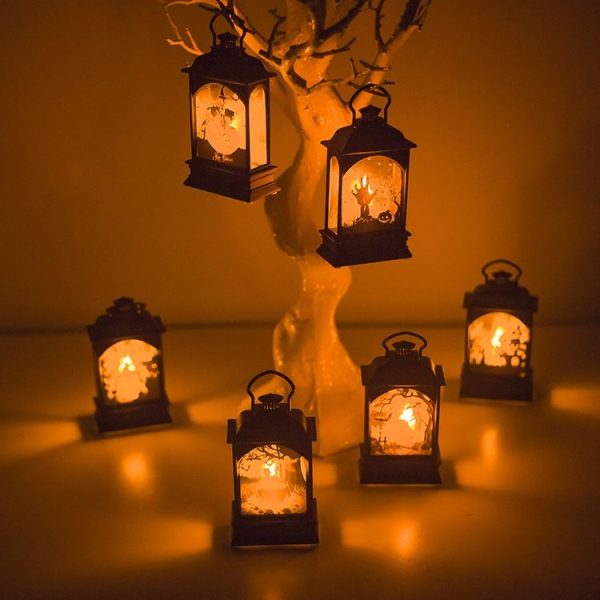 2 PCS Halloween Bar Atmosphere Decorated with Transparent Wind Lamp Decorations (Witch) - Image 4