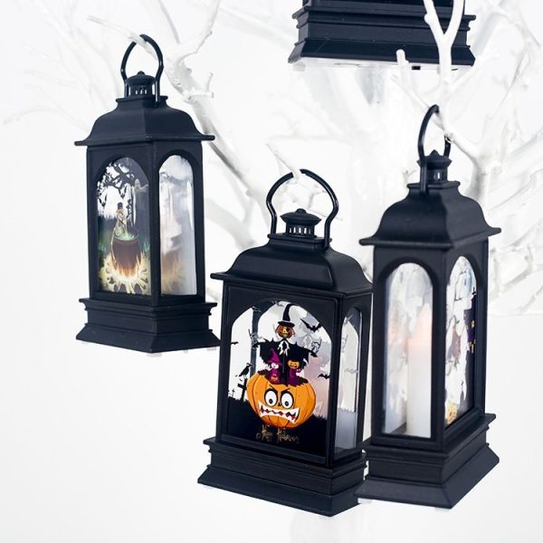 2 PCS Halloween Bar Atmosphere Decorated with Transparent Wind Lamp Decorations (Witch) - Image 5