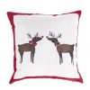 2 PCS Christmas Linen Fabric Sofa Pillowcase Without Pillow (Fawn)