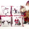 2 PCS Christmas Linen Fabric Sofa Pillowcase Without Pillow (Fawn) - Image 4