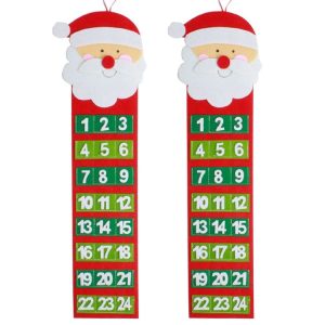 2 PCS Christmas Creative Non-woven Countdown Calendar Pendant (Old Man)