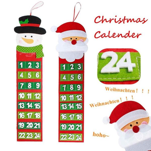 2 PCS Christmas Creative Non-woven Countdown Calendar Pendant (Old Man) - Image 2