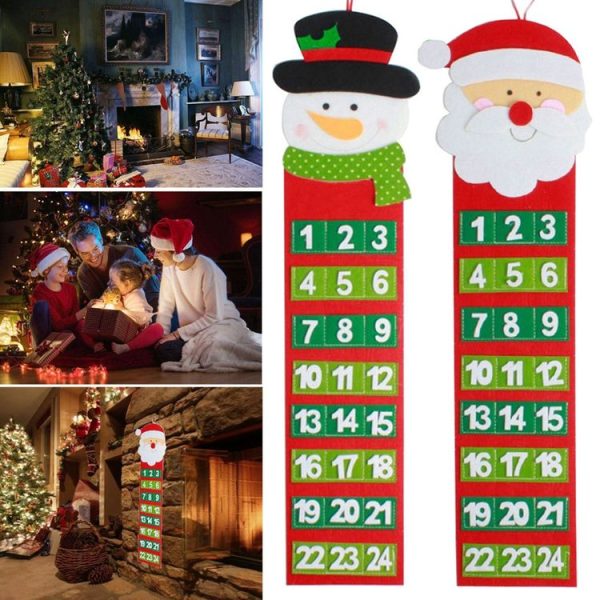 2 PCS Christmas Creative Non-woven Countdown Calendar Pendant (Old Man) - Image 4