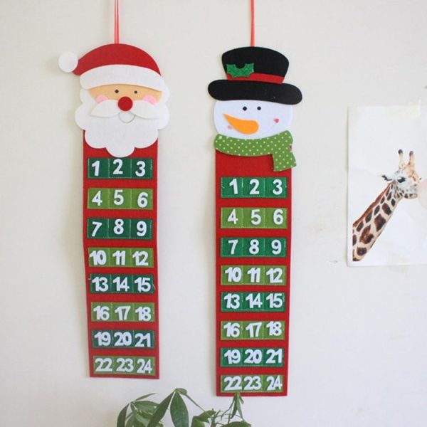 2 PCS Christmas Creative Non-woven Countdown Calendar Pendant (Old Man) - Image 5