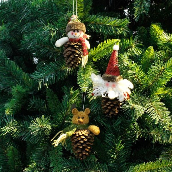 2 PCS Christmas Simulation Pine Cone Pendant Decoration (Old Man) - Image 5