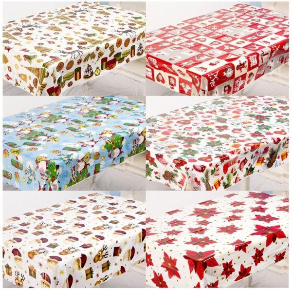 2 PCS Christmas Creative Disposable PVC Printed Tablecloth Table Decoration (Square Plaid) - Image 4