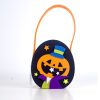 2 PCS Halloween Candy Bags Fabric Felt Halloween Trick or Treat Candy Storage Basket Children's Shopping Basket (B Section)