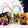 2 PCS Halloween Candy Bags Fabric Felt Halloween Trick or Treat Candy Storage Basket Children's Shopping Basket (B Section) - Image 3
