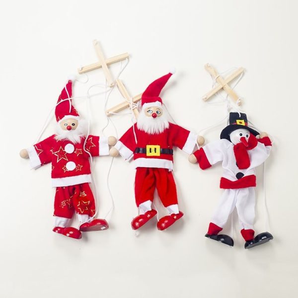 2 PCS Christmas Creative Fabric Line Puppet Decorations (Santa Claus Button) - Image 3