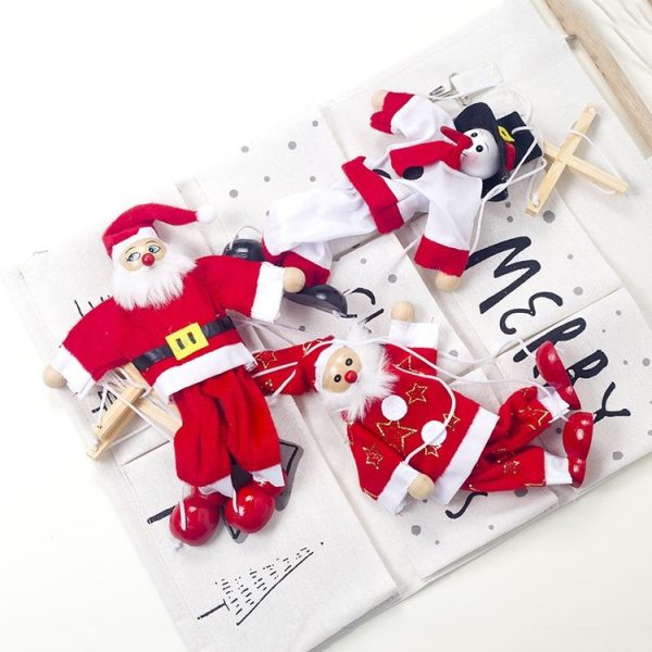2 PCS Christmas Creative Fabric Line Puppet Decorations (Santa Claus Button) - Image 4