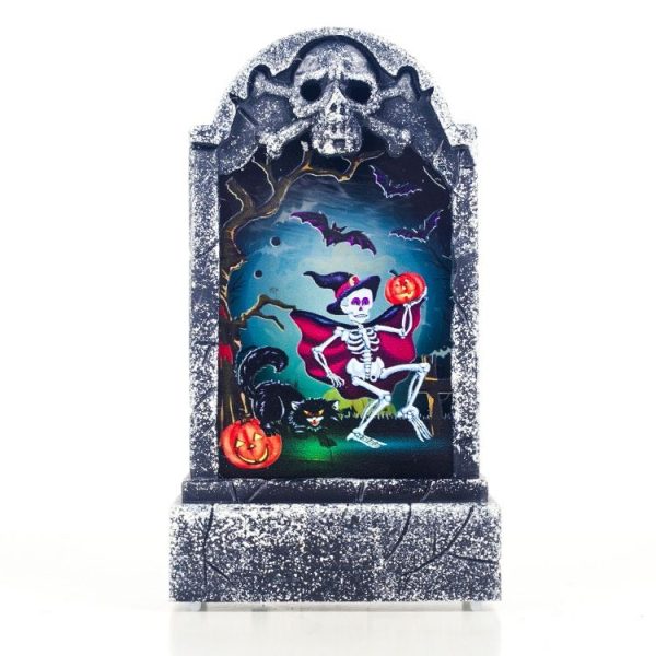 2 PCS Halloween Bar Atmosphere Retro Simulation Tombstone Lights Decorations (Bone) - Image 2