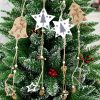 2 PCS Christmas Wooden Star Point Ornaments Hemp Rope Pine Fruit Christmas Tree Decoration Pendant (Pentagram Christmas Tree) - Image 4