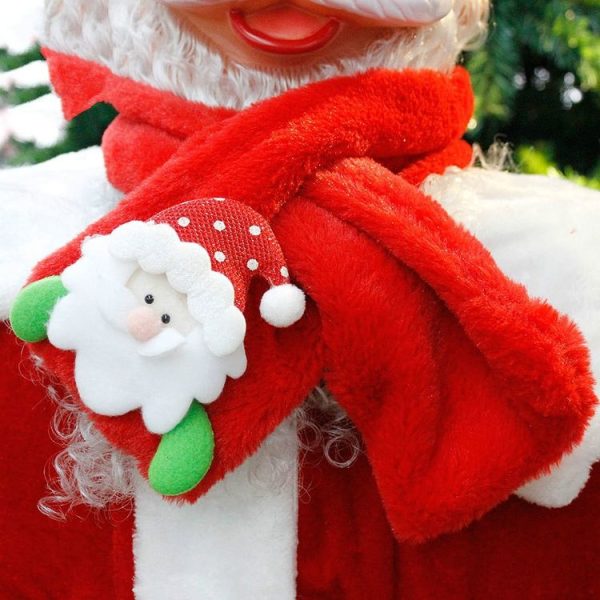 2 PCS Christmas Santa Claus Scarf Bib Clothing Accessories Decoration Supplies (Old Man) - Image 2