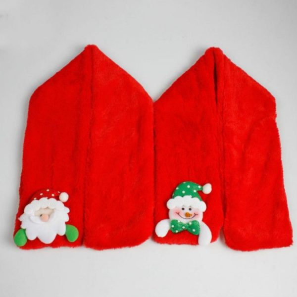 2 PCS Christmas Santa Claus Scarf Bib Clothing Accessories Decoration Supplies (Old Man) - Image 4