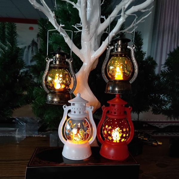 2 PCS Christmas Creative Print Small Oil Lamp Decoration (Bronze Letter) - Image 3