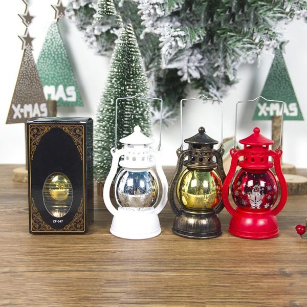2 PCS Christmas Creative Print Small Oil Lamp Decoration (Bronze Letter) - Image 4