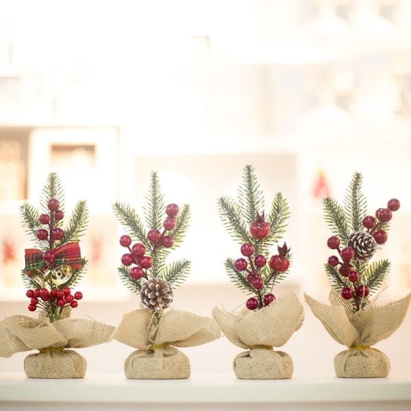 2 PCS Creative Christmas Pine Needles Cutting Table Decoration (Upper Pine Cone) - Image 3