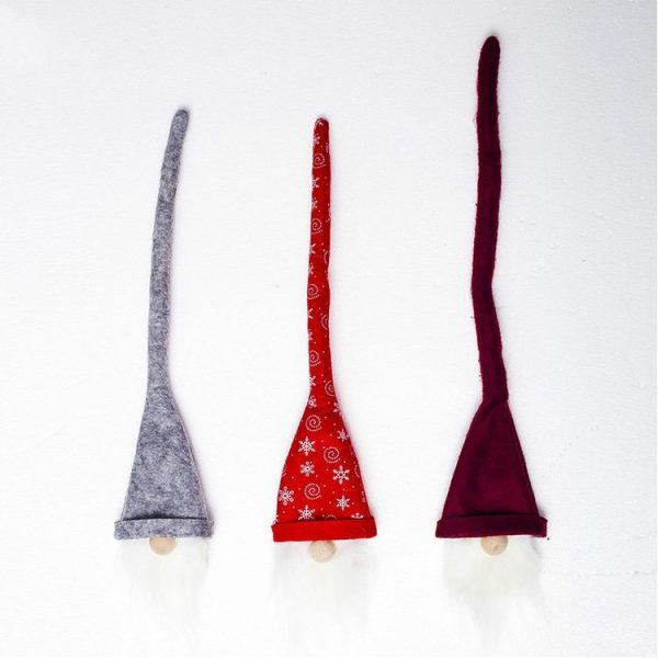 2 PCS Christmas Creative Plush Fabric Red Wine Bottle Set (Gray) - Image 4