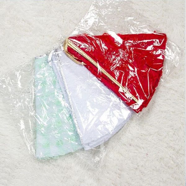 2 PCS Christmas Fabric Lace Christmas Tree Bottom Decoration Tree Skirt, Size: 80x80CM (Green) - Image 6