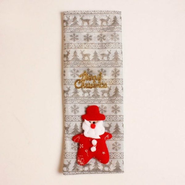 2 PCS Christmas Decoration Bottle Set Wine Bag Christmas Day Atmosphere Layout, Random Pattern Delivery - Image 3