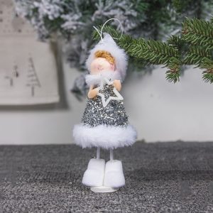 2 PCS Cute Cloth Christmas Doll Ornaments Creative Christmas Tree Decoration Pendant (Pentagram Angel)
