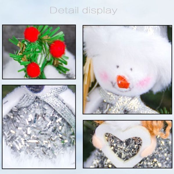 2 PCS Cute Cloth Christmas Doll Ornaments Creative Christmas Tree Decoration Pendant (Pentagram Angel) - Image 3