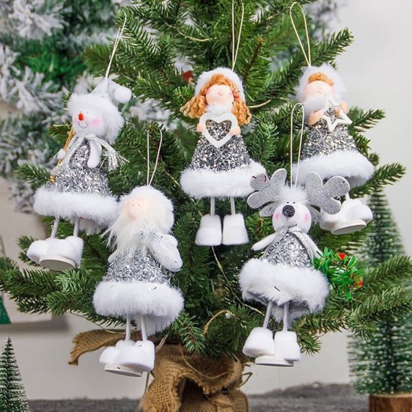2 PCS Cute Cloth Christmas Doll Ornaments Creative Christmas Tree Decoration Pendant (Pentagram Angel) - Image 4