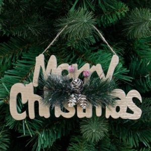 2 PCS Christmas Decoration Letter Card Christmas English Letter Card Pendant