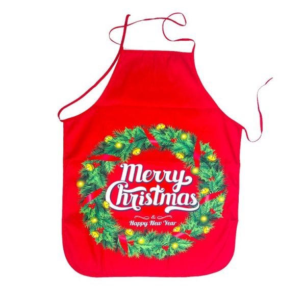 2 PCS Fabric Print Snowman Christmas Apron Christmas Party Atmosphere Decoration, Type: Garland - Image 3