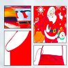2 PCS Fabric Print Snowman Christmas Apron Christmas Party Atmosphere Decoration, Type: Christmas Tree - Image 5