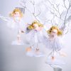 2 PCS Christmas Decorations Fabric Blonde Angel Girl Decoration Christmas Tree Pendant, Specification: C Three-dimensional Hand - Image 3