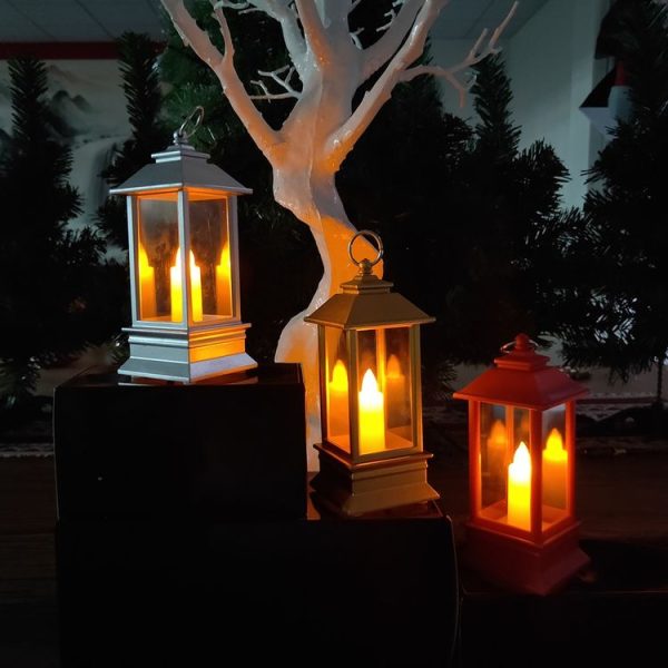 2 PCS Christmas Home Garden Transparent Portable Wind Light Ornament (Silver) - Image 3