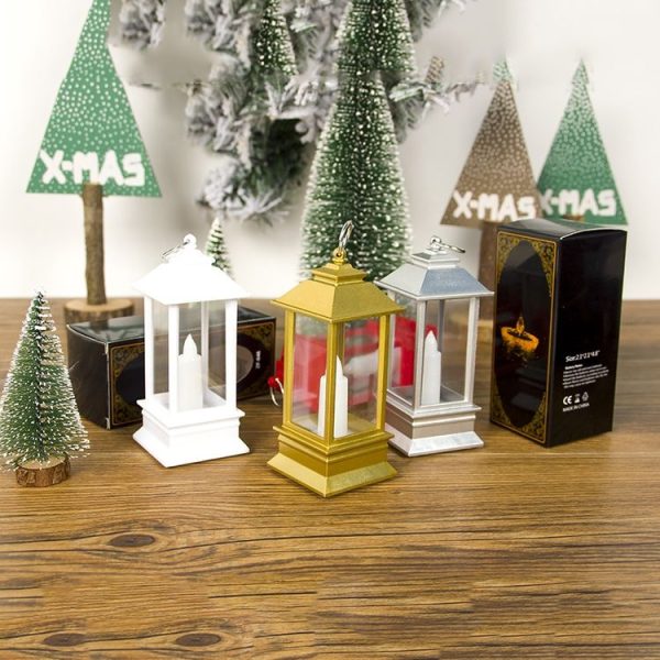 2 PCS Christmas Home Garden Transparent Portable Wind Light Ornament (Silver) - Image 4