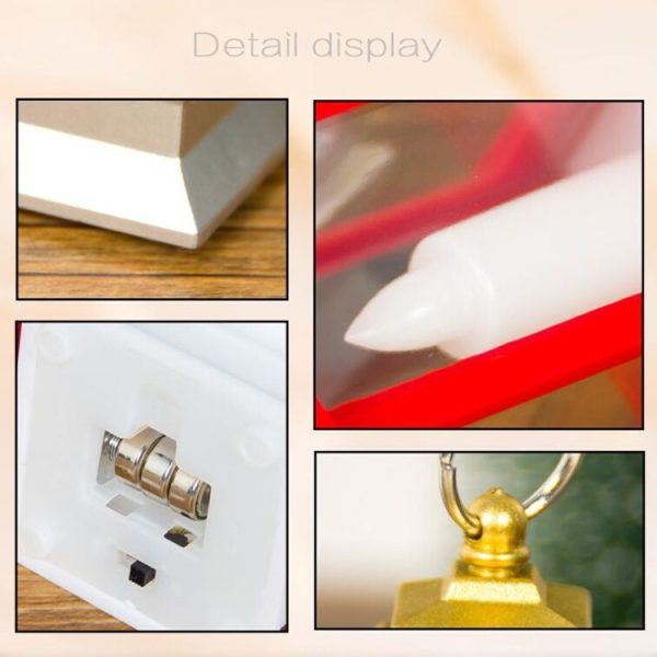 2 PCS Christmas Home Garden Transparent Portable Wind Light Ornament (Silver) - Image 6