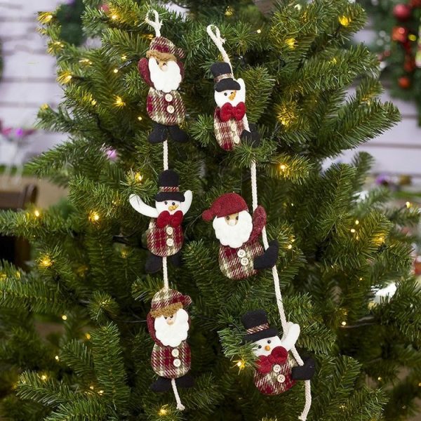 2 PCS Christmas House Closet Creative Climbing Rope Doll Pendant Decoration (Old Man) - Image 3