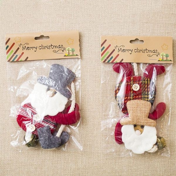 2 PCS Creative Christmas Bell Fabric Doll Pendant (Type of Crawling) - Image 5
