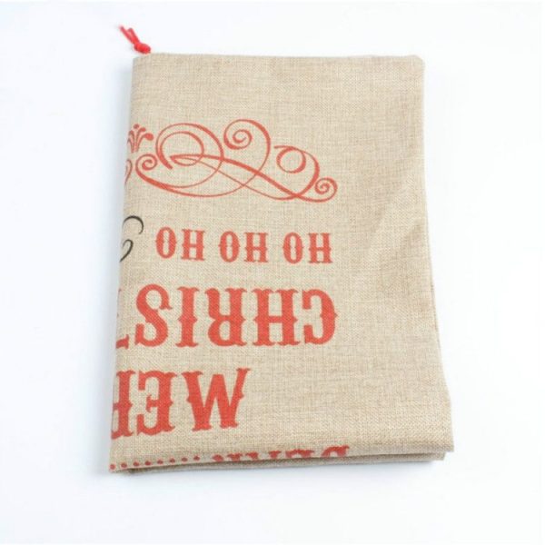 Creative Santa Claus Burlap Gift Bag Decoration - Image 5
