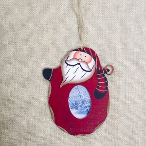 2 PCS Christmas Creative Wooden Photo Frame Hanging Accessories Scene Decoration (Santa Claus)