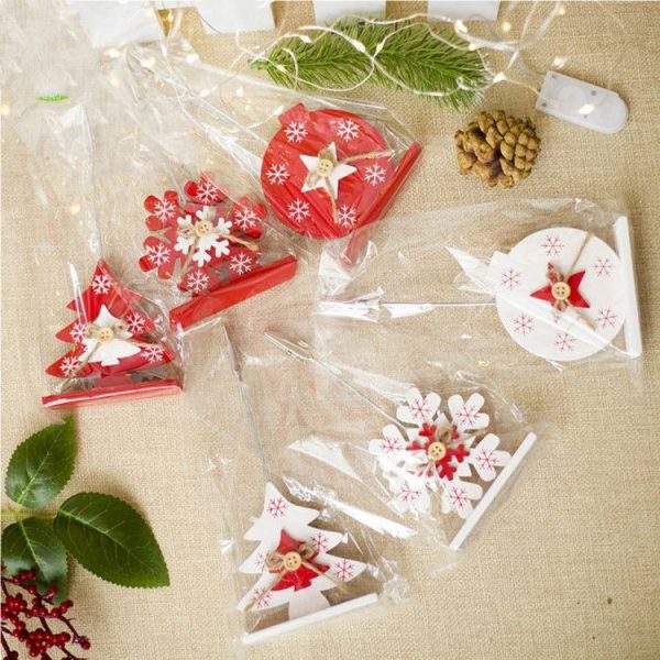 2 PCS Christmas Creative Wooden Business Card Holder Accessories Scene Decoration, Style: Christmas Tree (White) - Image 5